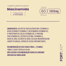 Niacinamida 1000mg 60 Cápsulas Fortlife Sem Sabor