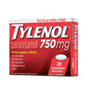 Tylenol 750mg 20 Comprimidos