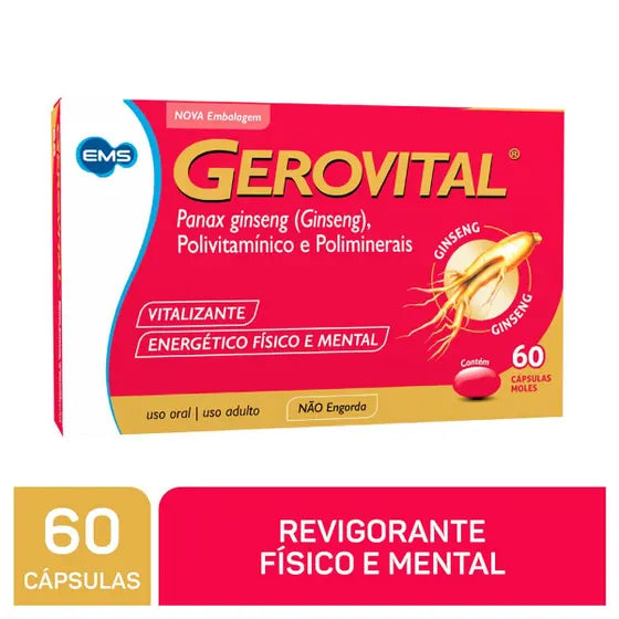 Suplemento Vitamínico Gerovital 60 cápsulas - EMS