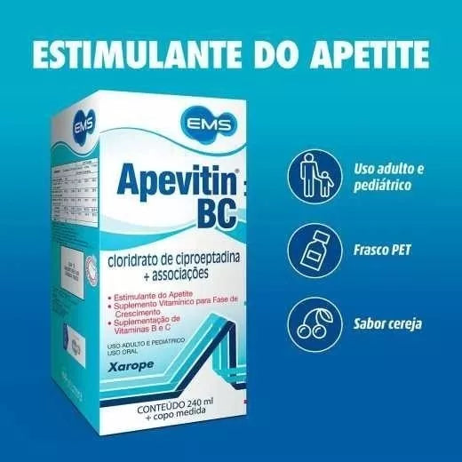 kit 2x Apevitin Bc 240ml - Estimulante De Apetite