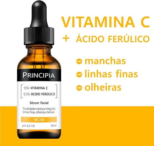 Sérum Facial Antioxidante Principia - VC-10 30ml Vitamina C kit 02 unidades