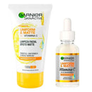 Kit Sérum Booster Garnier Uniform&Matte Vitamina C+ Sabonete com 15ml
