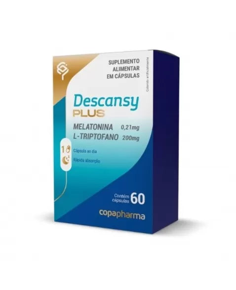 Descansy Plus Melatonina Com L-Triptofano - 60 Caps 1 Caixa