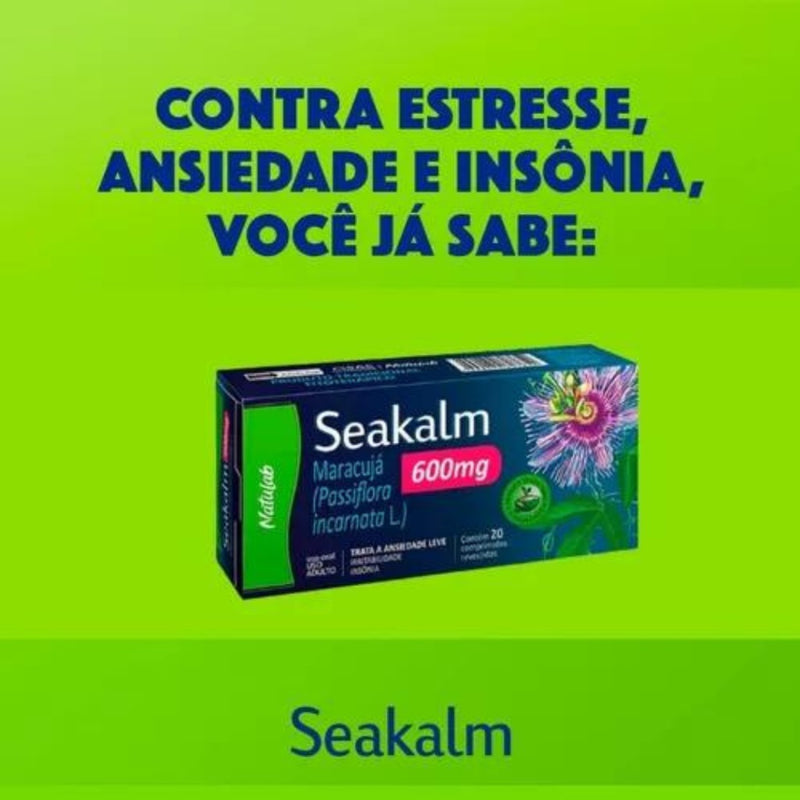Seakalm 600mg com 20 Comprimidos Calmante.