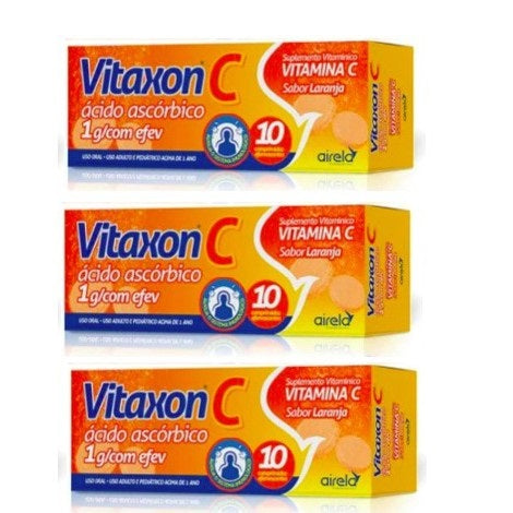 KIT C/3 CAIXAS VITAXON C 1G C/10 COMPRIMIDOS EFERVESCENTES CADA