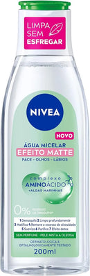 Kit Nivea Protetor Solar Facial Beauty Expert Controle de Oleosidade FPS 60 50g + Água Micelar Efeito Matte 7 em 1 200ml