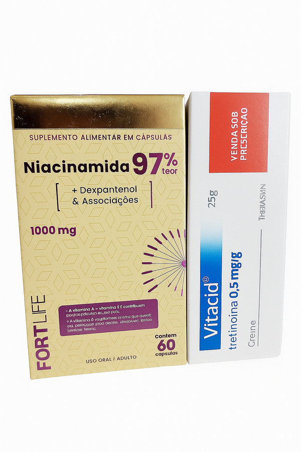 Kit  niacinamida+ vitacid tratamento de melasma e manchas