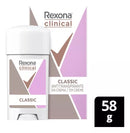 Desodorante Antitranspirante Stick Creme Rexona Clinical Classic Feminino 96h 58g