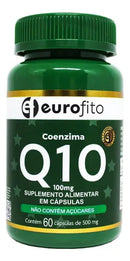 Coenzima Q10 100mg kit 03 frascos 60 Cápsulas Suplemento Eurofito