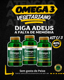 Ômega 3 Vegetariano 1000mg c/ 120 cápsulas Kit 3 unidades