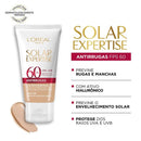 Protetor Solar Facial L'Oréal Paris Solar Expertise Antirrugas Com Cor FPS60 - 40g