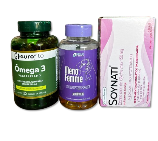 kit Menopausa Ômega 3 + Meno Femme+ Soynati