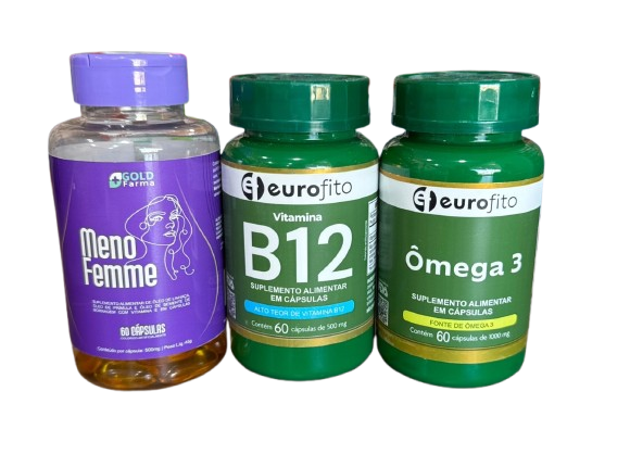 Kit Saúde da Mulher Meno Femme+ B12 + Ômega 3