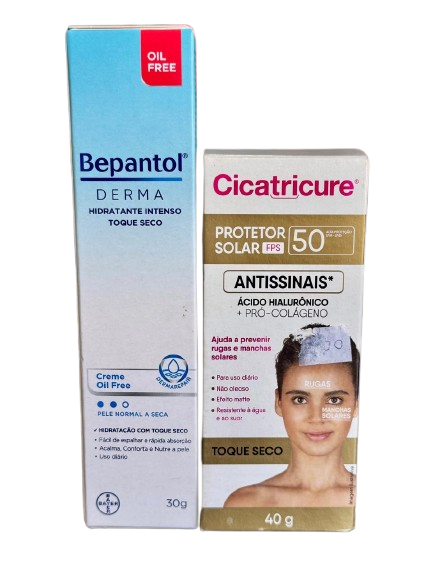 Combo Hidratação. Cicatricure protetor + Bepantol Oil free