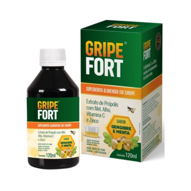 Gripe Fort Gengibre e Menta Eurofito 120ml Xarope Imunidade.