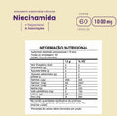 Niacinamida 1000mg 60 Cápsulas Fortlife Sem Sabor kit 2 caixas