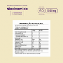 Niacinamida 1000mg 60 Cápsulas Fortlife Sem Sabor