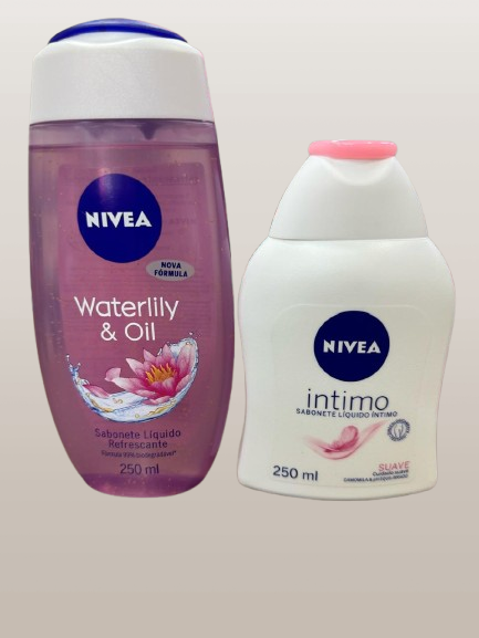 kit beleza sabonete intímo Nivea Suave + Sabonete liquido refrescante