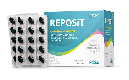 Reposit Cabelos E Unhas 30caps Gel