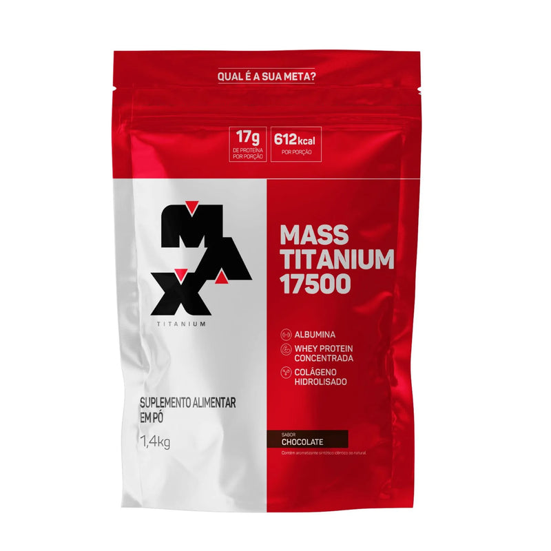 MASS TITANIUM 17500 MORANGO 1,4 KG REFIL