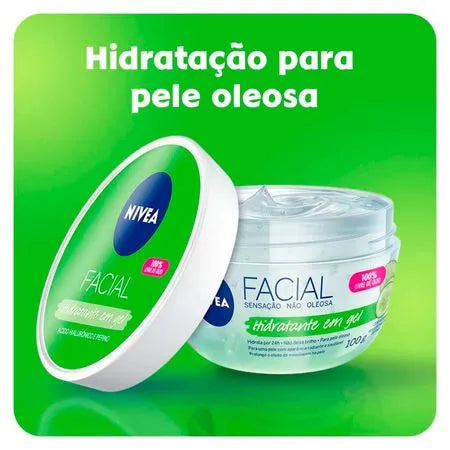 NIVEA Kit – Hidratante Facial Gel Fresh 100g + Creme Hidratante Facial Noturno 100g - Kit