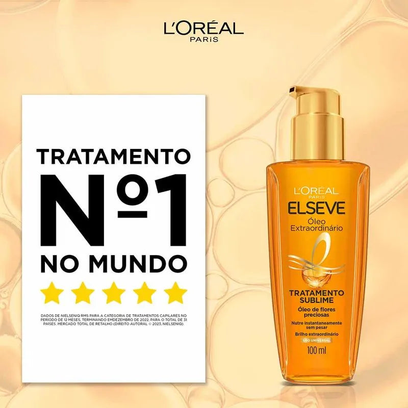 Óleo Extraordinário L'Oréal Paris Elseve - 100ml KIT 02 Unidades.