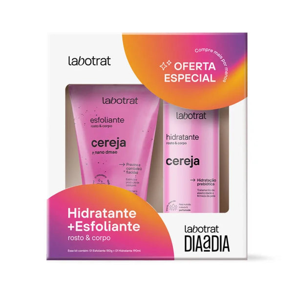 KIT LABOTRAT ESFOLIANTE+HIDRATANTE CEREJA CORPO E ROSTO