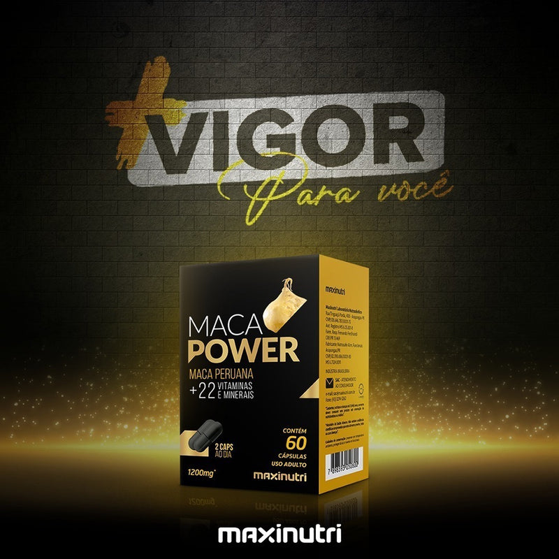 Maca Peruana Power com vitaminas - 2 unidades de 60 Cápsulas - Maxinutri